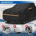thumbnail image 4 of FANOTEK Car Cover for Ford Ranger Super Cab SB Bed | Crew Cab SB Bed 2019-2024, Thickened Waterproof 210D+PU Pickup Truck Full Cover Outdoor Rain UV Snow Dust Protection Black, 4 of 12