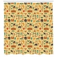 thumbnail image 3 of Ethnic Shower Curtain, Traditional African Motifs Camels Crocodiles and Giraffes Tribal Bohemian Symbols, Fabric Bathroom Set with Hooks, 69W X 75L Inches Long, Multicolor, by Ambesonne, 3 of 3