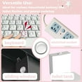 thumbnail image 7 of 100 PCS Glass Nail Art Typing Stickers,Keyboard Bubbles for Long Nails,Clear Glass Long Nail Keyboard Cover,Reusable Adhesive Protective Nail Stickers, 7 of 7