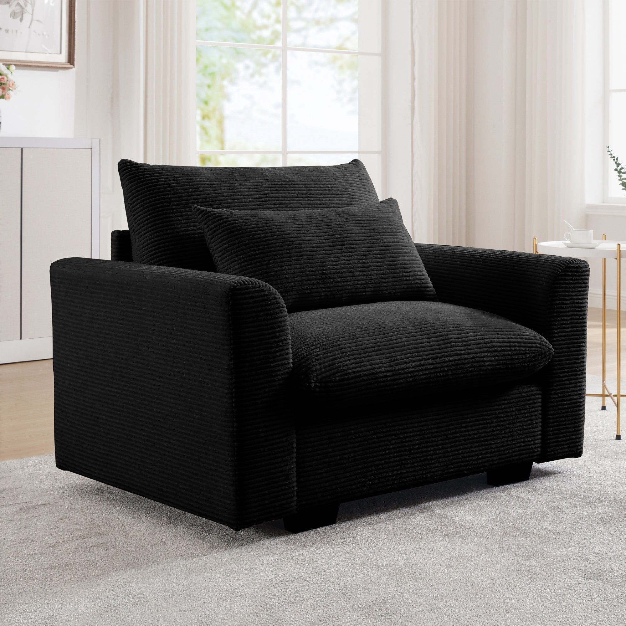 corduroy deep seat single sofa product