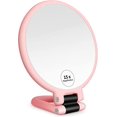 thumbnail image 1 of 1x 15x Magnifying Handheld Mirror, Double Sided Pedestal Magnification And True Image Makeup Mirror, Compact Size And Portable Vanity Cosmetic Mirror, 1 of 2