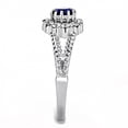 thumbnail image 4 of Luxe Jewelry Designs Women's Stainless Steel Engagement Ring with Montana Synthetic Glass - Size 10, 4 of 4