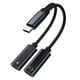 thumbnail image 1 of Divisor USB C con carga rápida PD 60W: audio mejorado y entrega de energía conveniente, TA2H-R2L60 【Negro】, 1 of 5
