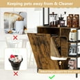 thumbnail image 5 of Haverchair Kitchen Bakers Rack with Power Outlets, Microwave Oven Organizer with Tilt Out Trash Can Cabinet Storage Shelf 6 Tiers Coffee Bar Station Stand, Freestanding Rack with 6 Hooks, 5 of 8