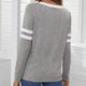 thumbnail image 5 of Pntutb moda mujer Casual manga larga cuello en V Patchwork señoras tops tops camiseta blusa Pntutb Pntutb-6083, 5 of 5
