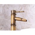 thumbnail image 4 of Mezclador de cocina de bambú de cobre lleno de bronce antiguo vintage, grifo de baño para Hotel, grifo de lavabo, cobre, 3 juntas rompen la boca, 4 of 5