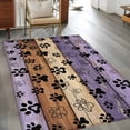 thumbnail image 3 of Purple Brown Kitchen Runner Rug 2.7x5 Washable Runners for Hallway Non Slip Rustic Farmhouse Dog Paw Vintage Large Area Rug Indoor Floor Carpet for Bathroom Laundry Entryway Bedroom Living Room, 3 of 8