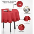 thumbnail image 5 of Vargottam Cotton Table Linens Ruffle Tablecloth, Round Table Cover Protector Solid Tablecloth, Farmhouse Tabletop Washable, Dark Peach-69 Inches Diameter, 5 of 9