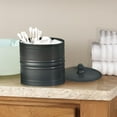 thumbnail image 3 of nu steel Bogart Canister Jar with Lid for Cosmetics and Makeup Storage, Bathroom, Countertop, Desk, and Vanity, Oil Rubbed Bronze, 3 of 6