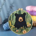 thumbnail image 6 of Punch Needle Kits Black Bear and Tree DIY Embroidery Starter Set with Hoop Easy for Beginners Stress Relief Handmade Craft Hobby and Home Decor 20x20cm-9, 6 of 8