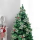 thumbnail image 1 of Set de hojas de acebo con bayas artificiales de Navidad | Ramas decorativas de bayas para centros de mesa de coronas de árboles | Rojo, Oro, Plata | Decoración navideña | 20 Pc | 5,5x5,5 pulgadas, 1 of 6
