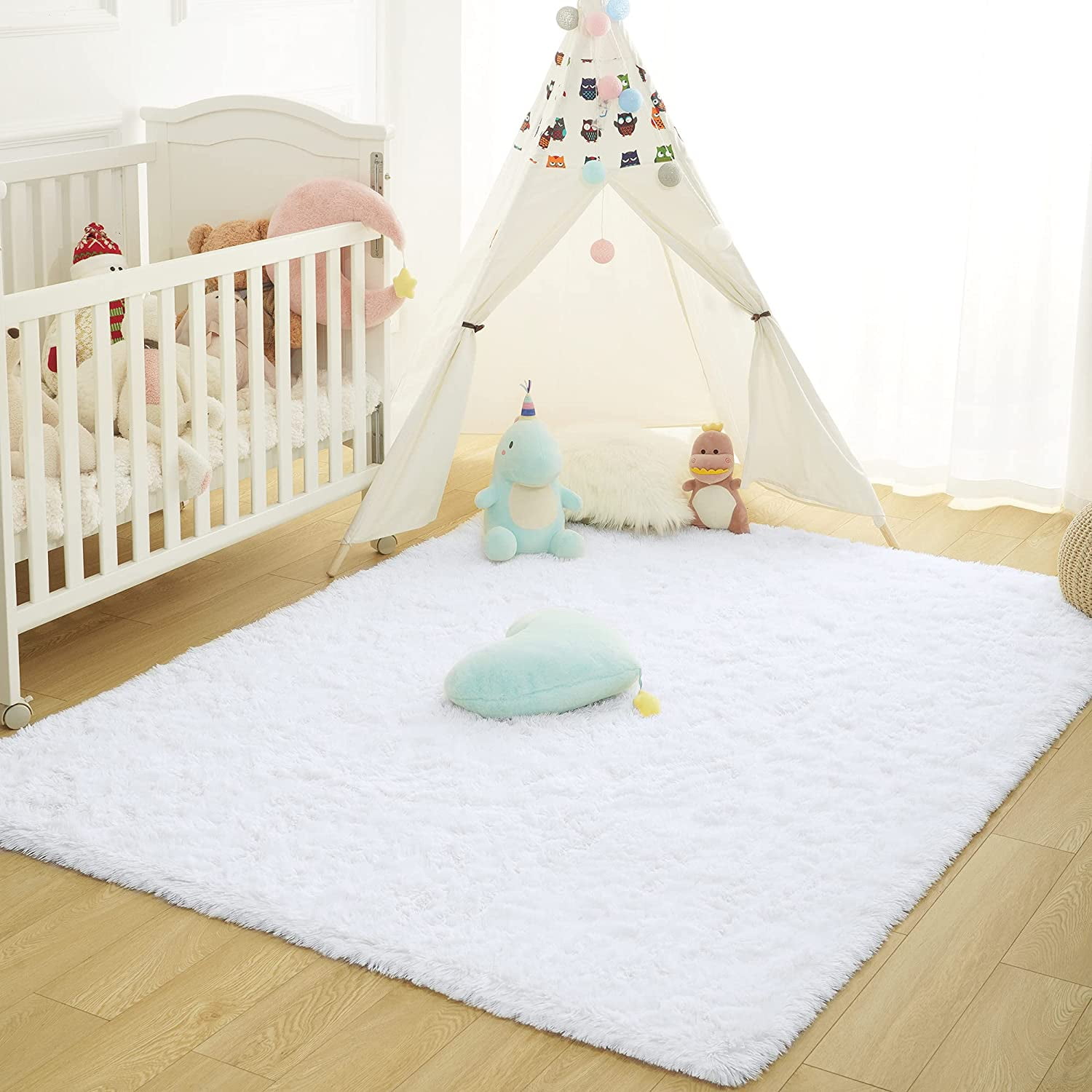 Soft Fluffy Area Rugs for Bedroom Kids Room Plush Shaggy Nursery
