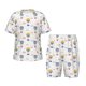 thumbnail image 1 of Balery Hot Air Balloon Conjunto de Pijama Infantil de Manga Corta con Estampado – Ropa de Dormir de Algodón Suave-X-Large, 1 of 6