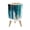 Color 2, variant on Small Trash Can with Lid Ocean Teal Coastal Beach Blue Turquoise Landscape Sunset 1.8 Gallon Dog Proof Trash Can Round Garbage Can Waste Bin Wastebasket for Bathroom Bedroom Living Room