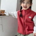 thumbnail image 4 of GYRATEDREAM Toddler Boys Girls Polar Fleece Vest Jacket Kids Sleeveless Full Zip Warm Lightweight Coat Outwear with Pockets Children Fall Winter Clothes Red for 2-11Y, 4 of 5