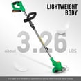 thumbnail image 3 of Cordless Weed Eater Grass Trimmer,3-in-1 Lightweight Push Lawn Mower & Edger Tool with 3 Types Blades,21V 2Ah Li-Ion Battery Powered for Garden and Yard (Green), 3 of 6