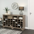 thumbnail image 3 of Prepac 36 Cubby 60" Versatile Wooden Shoe Cubby Console in Drifted Gray, 3 of 11