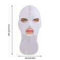 thumbnail image 3 of ZOELNIC 3 Holes Balaclava Ski Mask, Thin Three Holes Full Face Mask for Motorcycle Bike Hunting Cycling Cap Ski White, 3 of 9