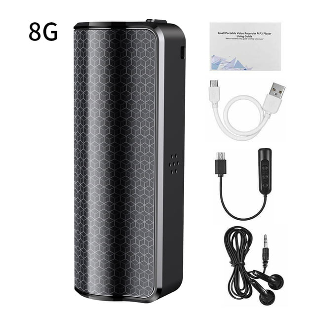 Grabadora de audio Dispositivo de grabación de voz con reducción de ruido HD resistente al agua Recogida de audio recargable, 8GB kenally EL000803-01