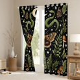 thumbnail image 3 of Homewish Gothic Moths Blackout Curtains Set of 2 (52x84 Each),Wild Botanical Mushroom Curtain,Black, 3 of 6