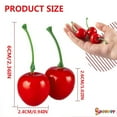 thumbnail image 5 of Spencer 30Pcs Artificial Simulation Red & Black Cherries, Lifelike Fake Fruit Cherry Model for Home Kitchen Party Decoration Desk Ornament, 5 of 7
