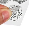 thumbnail image 3 of Transparent Silicone Stamps, 1 Pcs T1509 Mosaic Leaves Clear Stamps for Card Making Decoration DIY Craft, Clear, 3 of 6