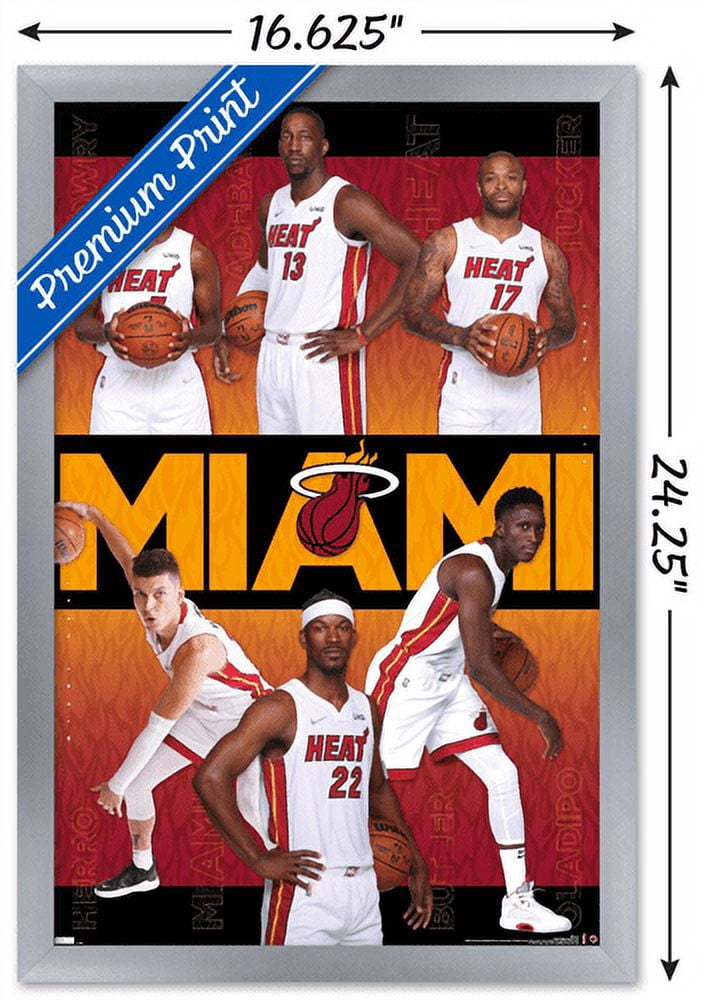 NBA Miami Heat - Team 21 Wall Poster, 14.725" x 22.375", Framed