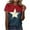 Multicolor-Tops, variant on Inverlee 4th of July Shirts for Women Plus Size American Flag Print Patriotic Tshirts Cute Short Sleeve Tees Breathable Round Neck Blouses Tops