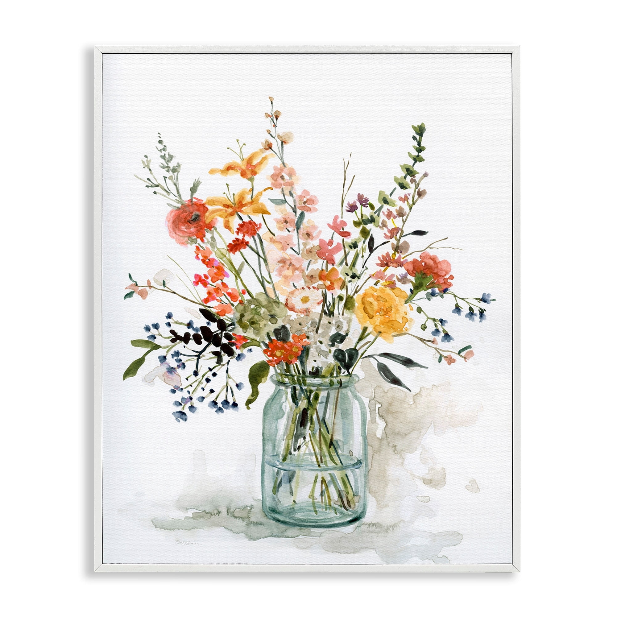 Stupell Industries Warm Summer Meadow Floral Bouquet Still Life Painting, 11 x 14, Design by Carol Robinson