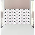 thumbnail image 1 of Skull Headboard, Girly Skull and Crossbones Checkered Pattern Simple Design Image, Upholstered Decorative Metal Bed Headboard with Memory Foam, Twin Size, Pale Pink White Black, by Ambesonne, 1 of 4