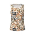 thumbnail image 4 of Xecao Floral Paisley print women's scoop neck, loose-fit workout tank tops for the gym., 4 of 9