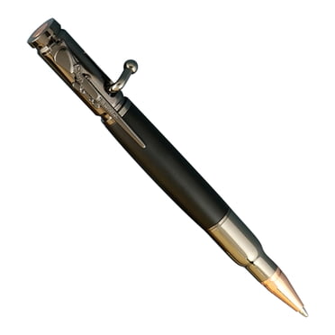 Matoen12 Bolt Action Ballpoint Pen with Compass, Birthday Day Gifts Cool Gadgets for Men, Wooden Ballpoint Pens Luxury Black Ink Gel Pens 1.0mm