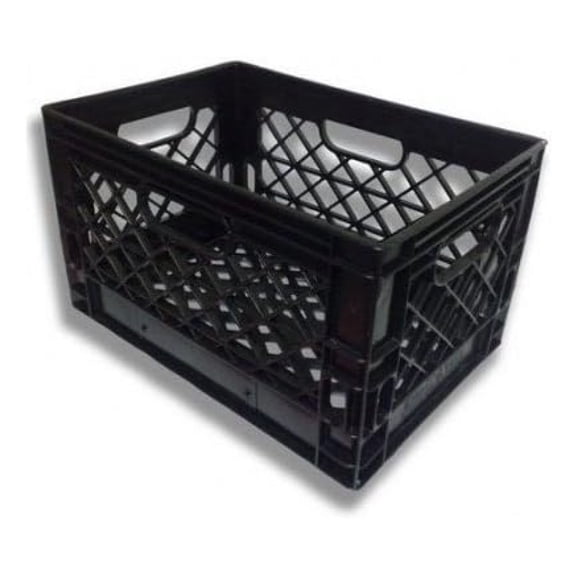 (3 Pack Black) Heavy Duty Rectangular Stackable Dairy Milk Crates - Save on shipping!!!!
