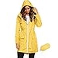 thumbnail image 3 of LOMON Veste de Pluie Imperméable Légère pour Femmes Active Extérieure avec Capuche (S, Jaune), 3 of 4
