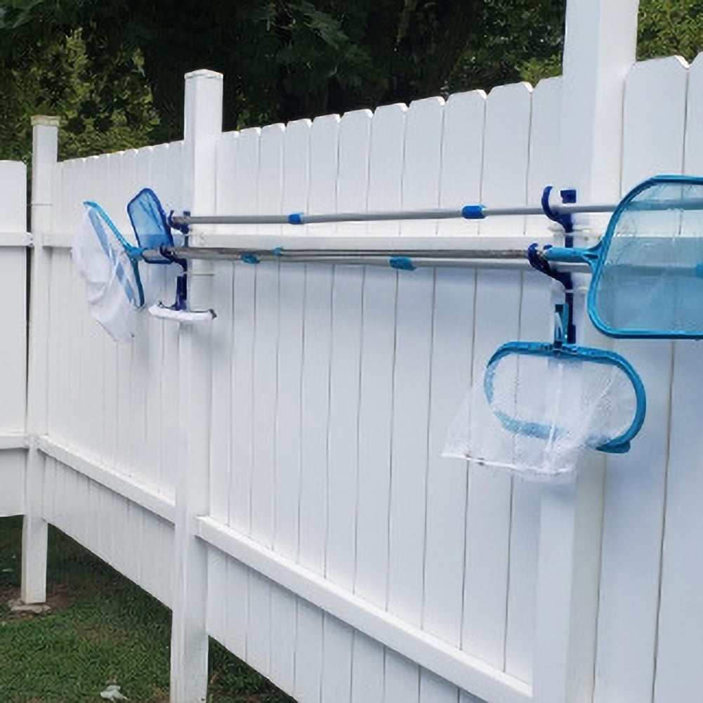 2 Pack Swimming Pool Pole Hooks Hanger Aluminium Holder Garden Tools Vacuum Hose 