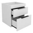 thumbnail image 4 of Boyd Sleep Capri Modern Double Drawer Nightstand, White, 4 of 8