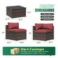 thumbnail image 2 of Clouddwell 7 Piece Patio Furniture Set Wicker Rattan Patio Conversation Set Outdoor Sectional Sofa Set with Coffee Table and Black Cushions(Waterproof Cover Included), 2 of 6