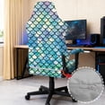 thumbnail image 6 of Whosucclay Mermaid Scale Print Gaming Chair Covers, Stretchable Computer Chair Slipcovers Cover Stretchable Elastic Machine Washable of Computer Game Office Chairs Cover, 6 of 8