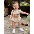 thumbnail image 3 of RUINIXCW Newborn Baby Boy Girl My First Football Season Outfit Romper Overalls Infant Boys Girls Clothes Rugby Embroidery Backless Sleeveless Bodysuit, 3 of 10