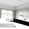 thumbnail image 1 of LooYee 50 Pack 72 Inch Wall Molding Trim Drop Ceiling Grid, 6 Ft Galvanized Steel, Ceiling Grid Cover for Basement Living Room Garage Kitchen Bathroom White Perimeter, Cover 300 Sq.Ft, 1 of 8