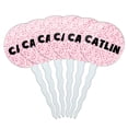 thumbnail image 1 of Catlin Cupcake Picks Toppers - Set of 6 - Pink Speckles, 1 of 1