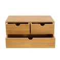 3 Drawers Bamboo Desk Organizer Tabletop Storage Box for Office Home ...