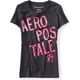 thumbnail image 1 of Camiseta gráfica Aeropostale SS para mujer, gris, pequeña, 1 of 1
