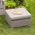thumbnail image 3 of COSIEST Outdoor Ottoman Wicker Sectional Sofa Set with Warm Gray Cushion, 3 of 5