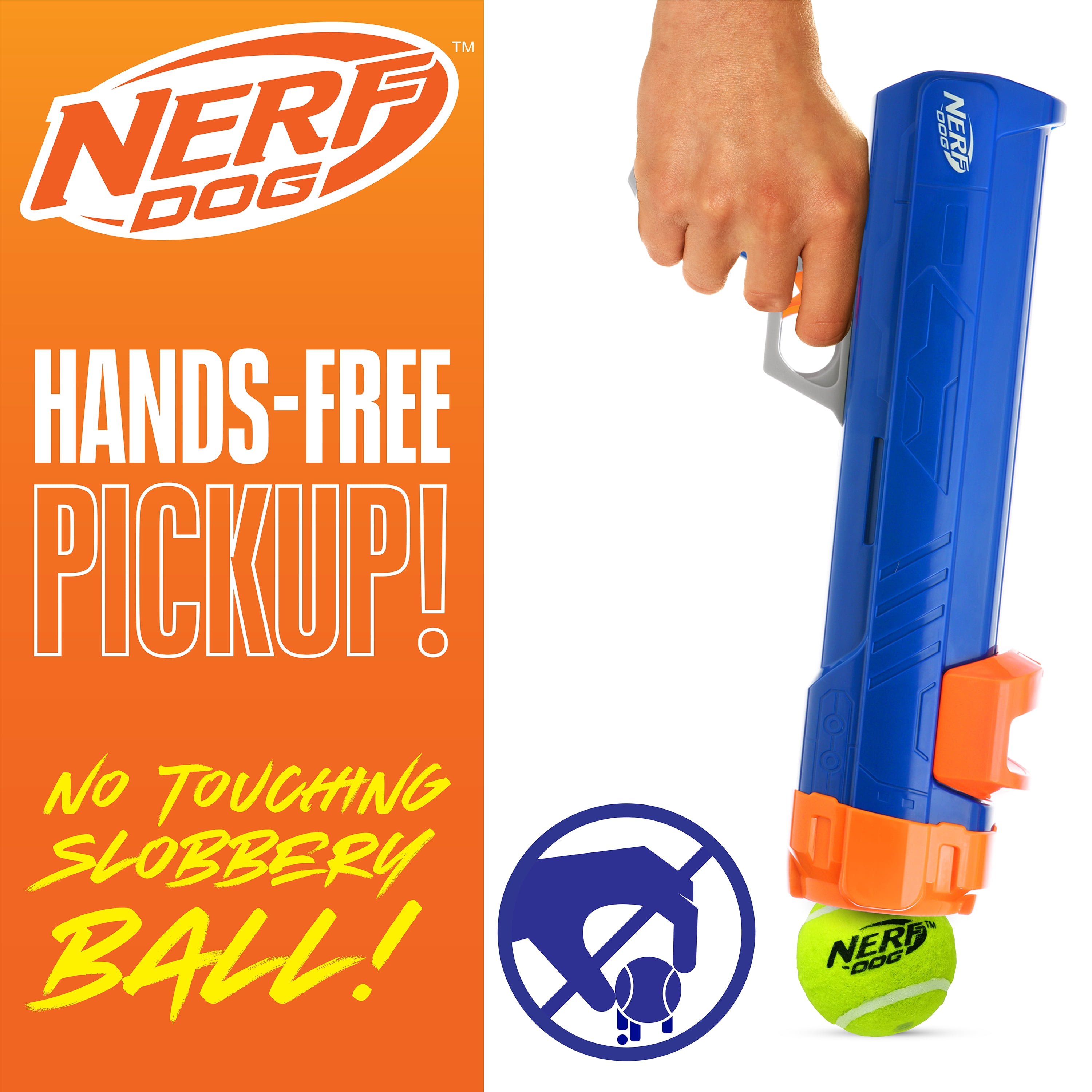 Nerf Dog Tennis Ball Blaster Dog Toy with 3 Balls, 12 inches