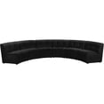 thumbnail image 1 of Meridian Furniture Limitless Black Velvet Modular 6 Piece Sectional, 1 of 7