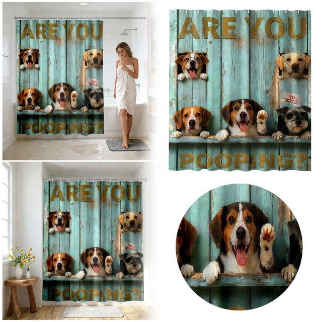A Witty And Humorous Bathroom Curtain