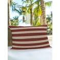 thumbnail image 6 of Outdoor Pillows Waterproof, Oatmeal Tan Striped Bedding Throw Pillows with Insert for Couch Sofa Bed, Farmhouse Country Minimalist Stripes 12x20 Inch Pillowcases Decorative Patio Pillow Set of 1, 6 of 7
