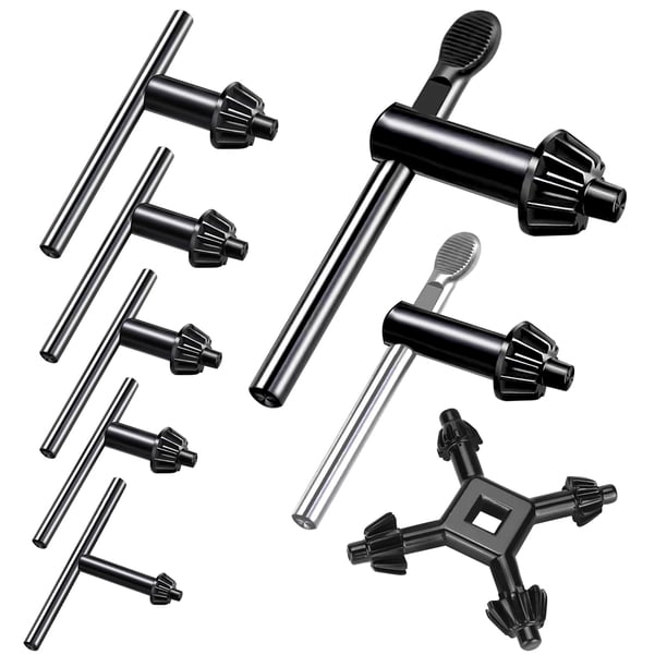 Juego de llaves Drill Chuck, 8 piezas, universales, 4 en 1, Waltool