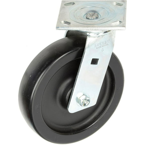 Faultless Swivel Plate Caster 1461-8 8"" Polyolefin Wheel
